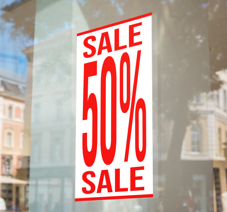 Elongated format discount sales sticker - TenStickers