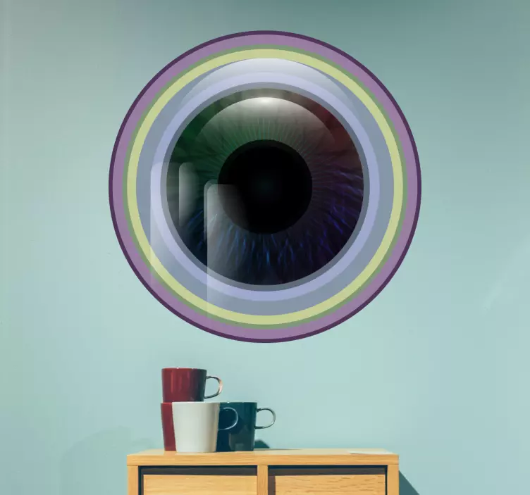 Eye layer colors wall art sticker - TenStickers