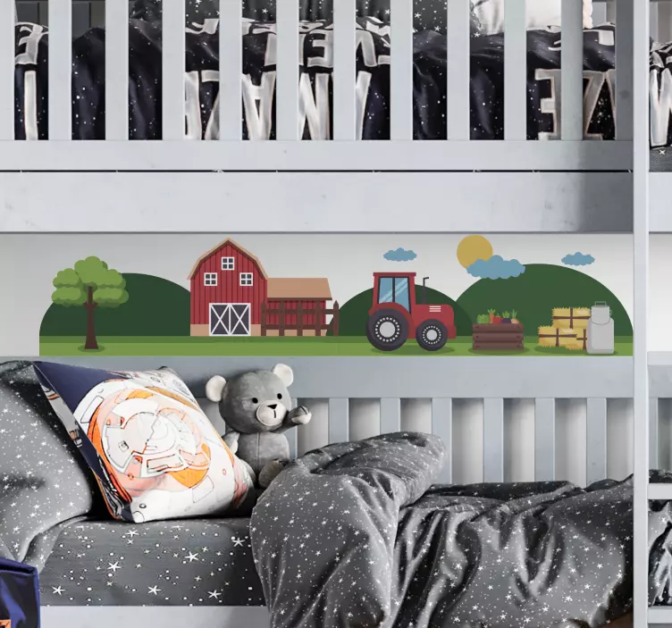 Farm tractor  Childrens Bedroom wall sticker - TenStickers