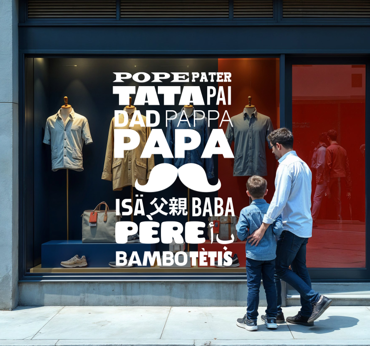 father word shop window sticker - TenStickers