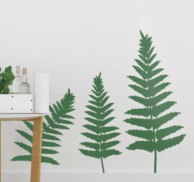 Fern Pattern plant wall sticker - TenStickers