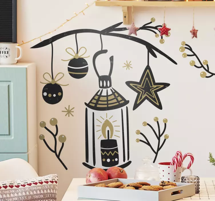 Lantern Design wall stickers for dining room - TenStickers