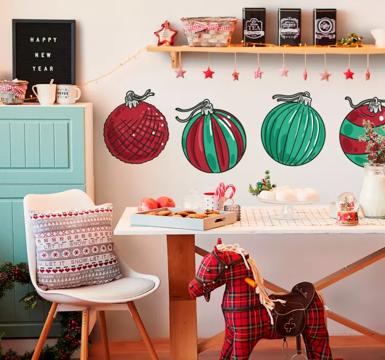 Festive Ornament Designs holiday sticker - TenStickers