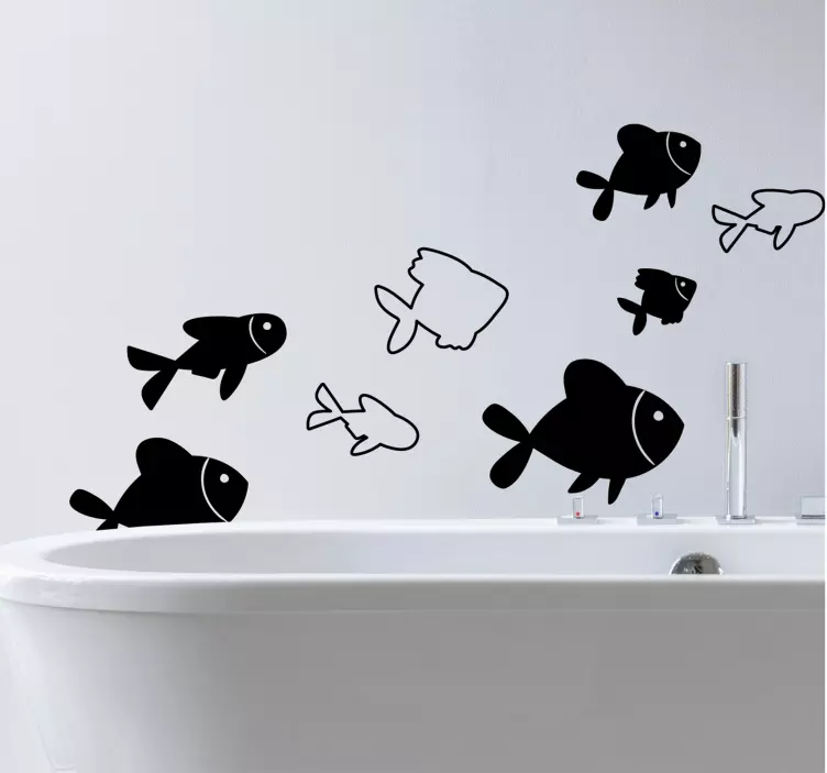Fish on the wall fish wall sticker - TenStickers