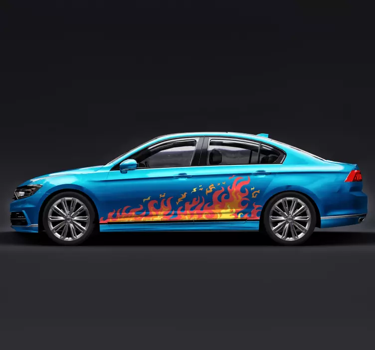 flames car sticker - TenStickers