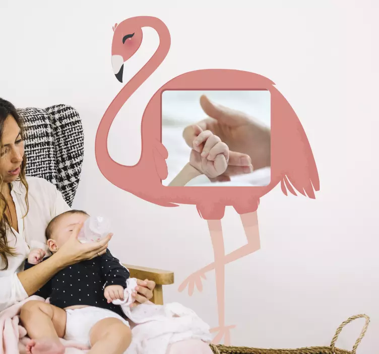 Flamingo Photo Holder wall stickers for kid - TenStickers