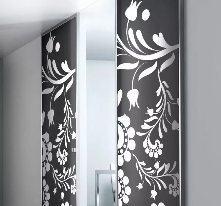 Floral Door Flowers Decal - TenStickers
