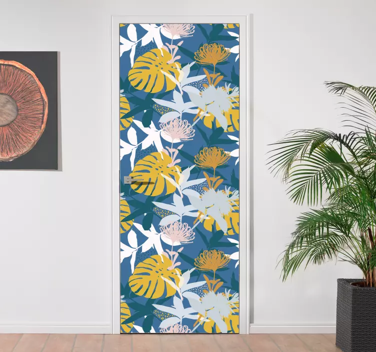 Floral Door Frame Sticker - TenStickers