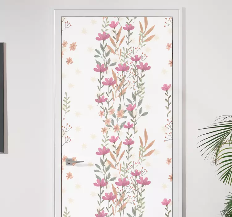 Floral Element Crafting door sticker - TenStickers
