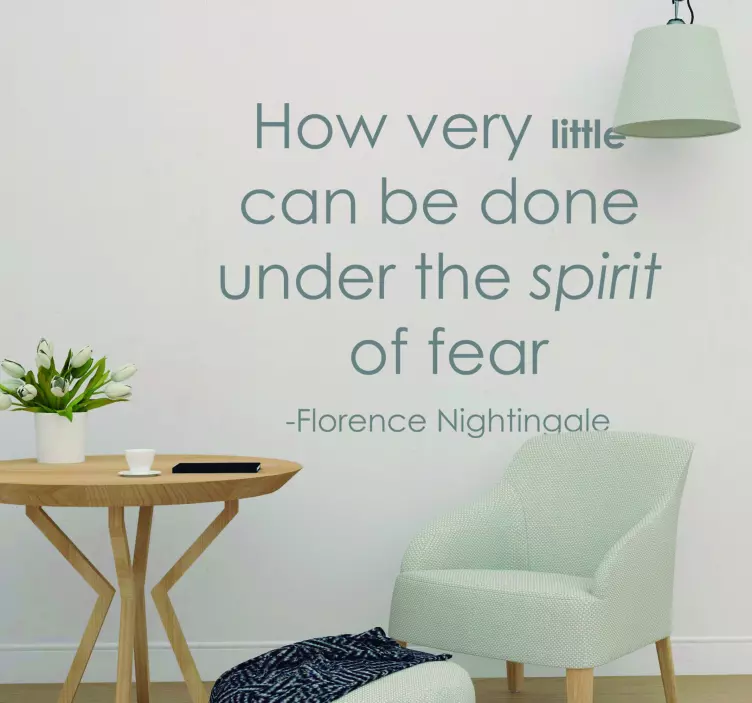 Florence Nightingale Fear Quote Sticker - TenStickers