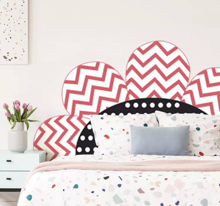Flower headboards sticker - TenStickers