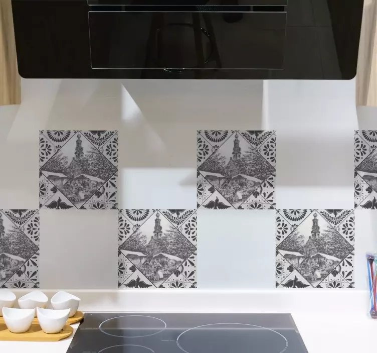 Flowermarket  tile sticker - TenStickers