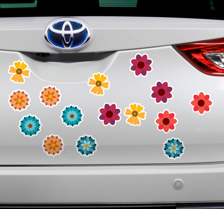 Flowers car vinyl sticker - TenStickers