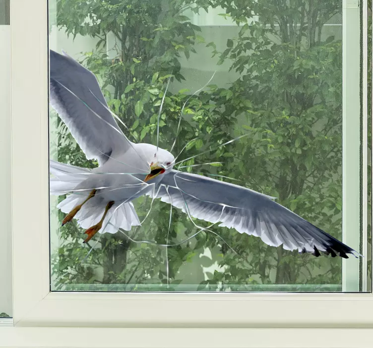 Flying Bird Window Sticker - TenStickers