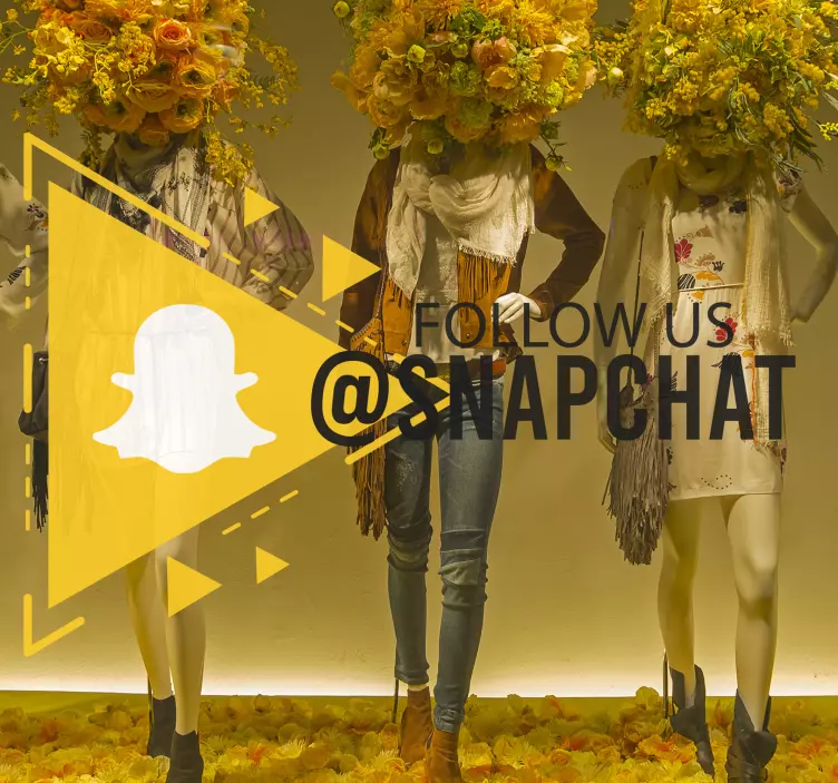 Follow on Snapchat window sticker - TenStickers