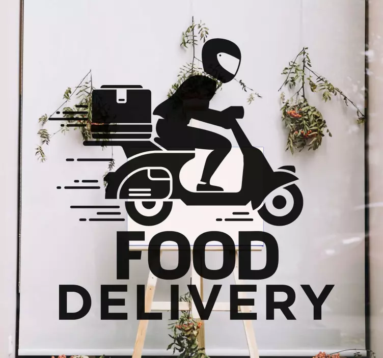 Food delivery window sticker - TenStickers