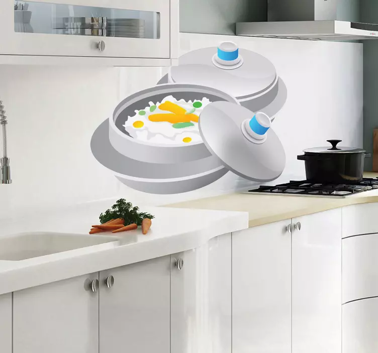 Food Serving Containers cuisine wall sticker - TenStickers