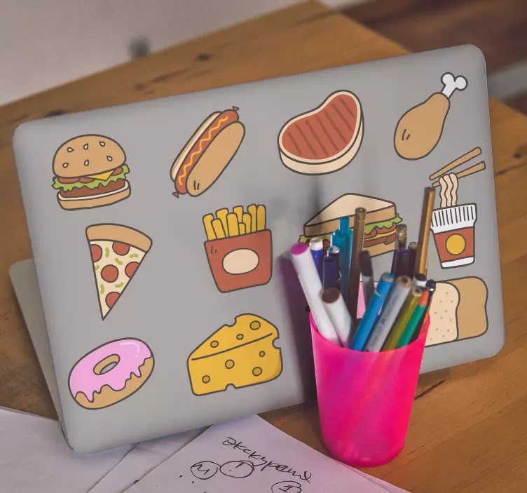 Food sticker pack laptop skins - TenStickers