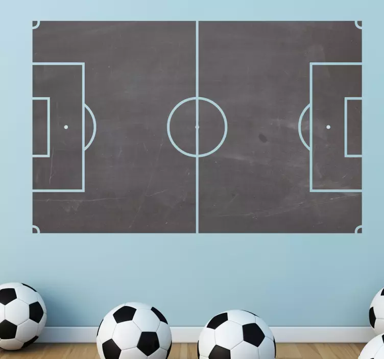 Football Field Blackboard Football Wall Sticker - TenStickers
