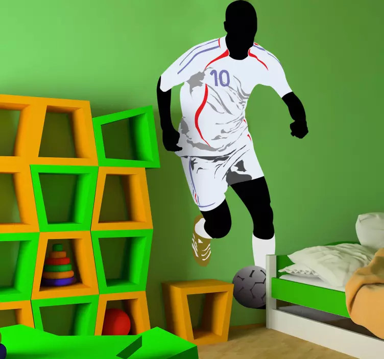 Football Player Wall Decal - TenStickers