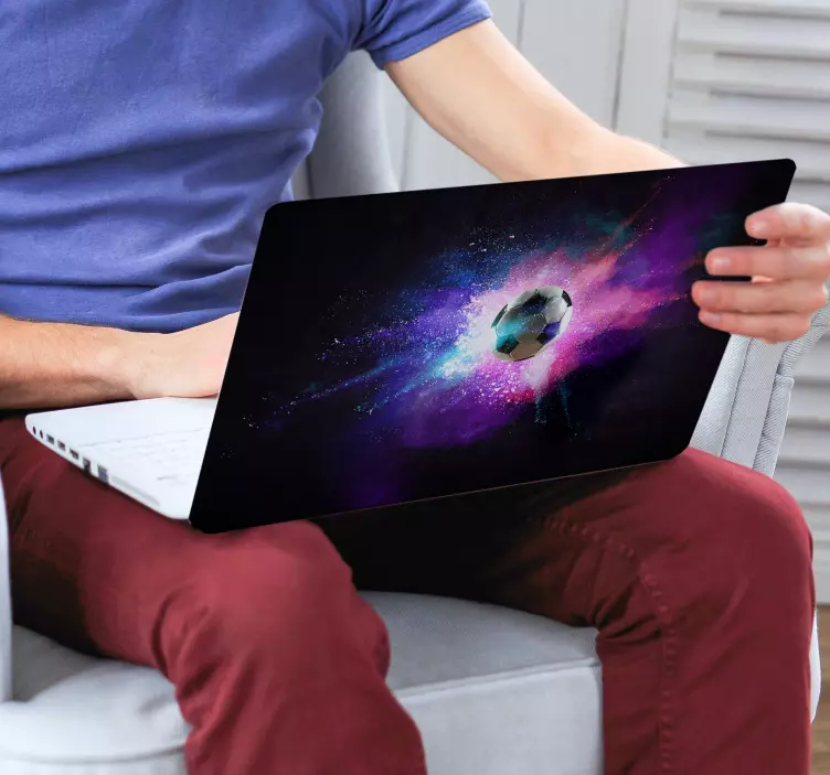 Football space Laptop skin - TenStickers