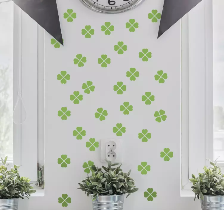 Four Leaf Clover nature wall sticker - TenStickers