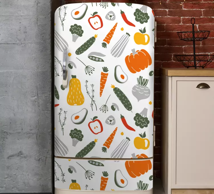 Fruit and vegetable collection decal - TenStickers