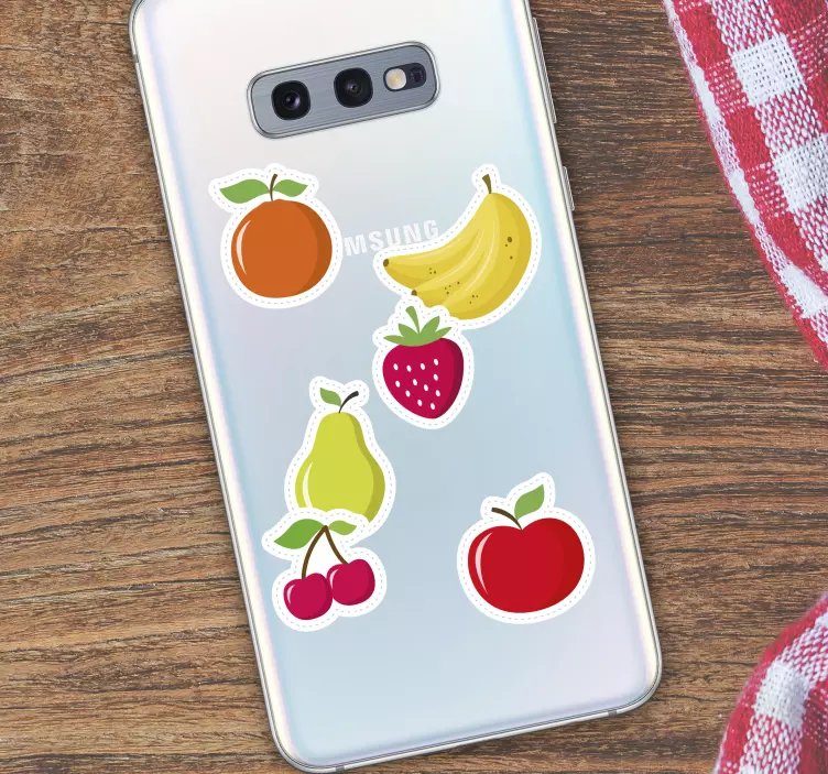 Fruit Set Samsung Phone Sticker - TenStickers