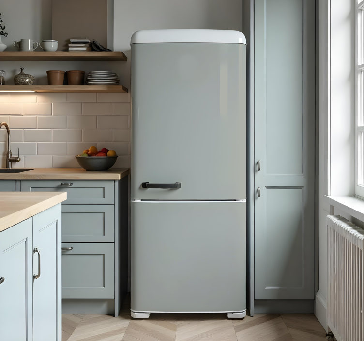 Full height  grey fridge sticker - TenStickers