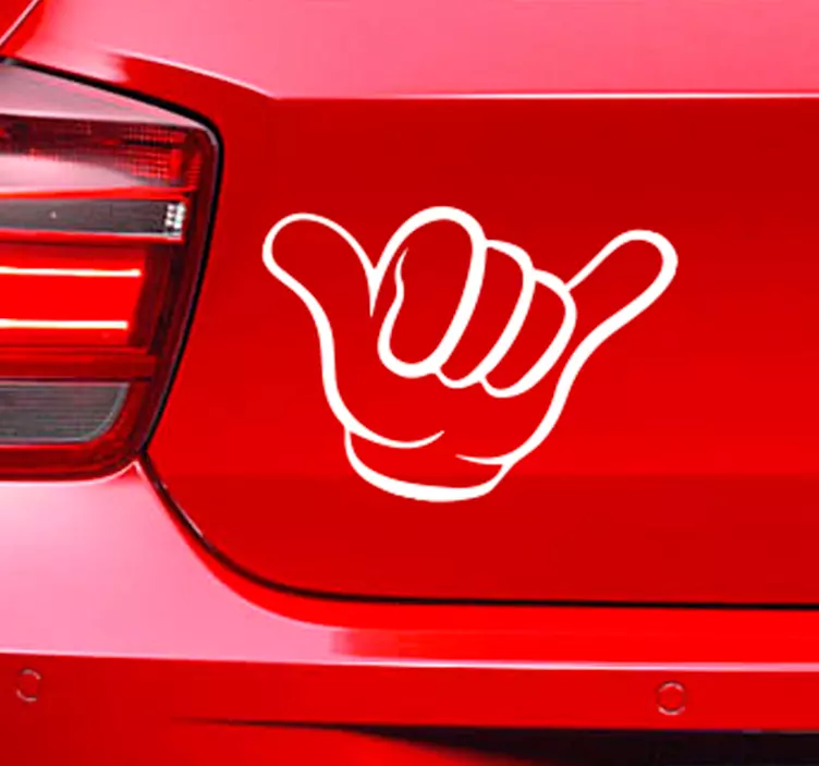 Fun Hand Monocolour Car Sticker - TenStickers