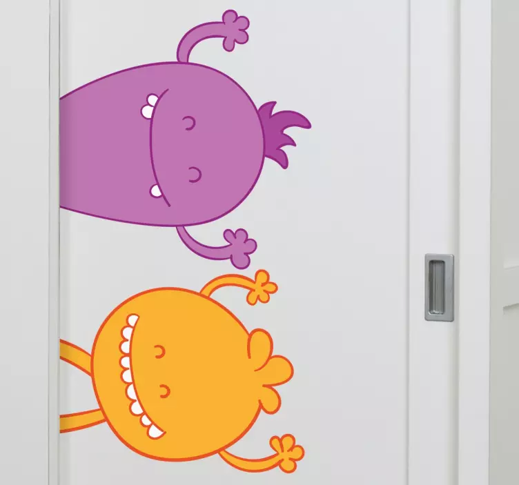 Fun Monsters Wardrobe Sticker - TenStickers