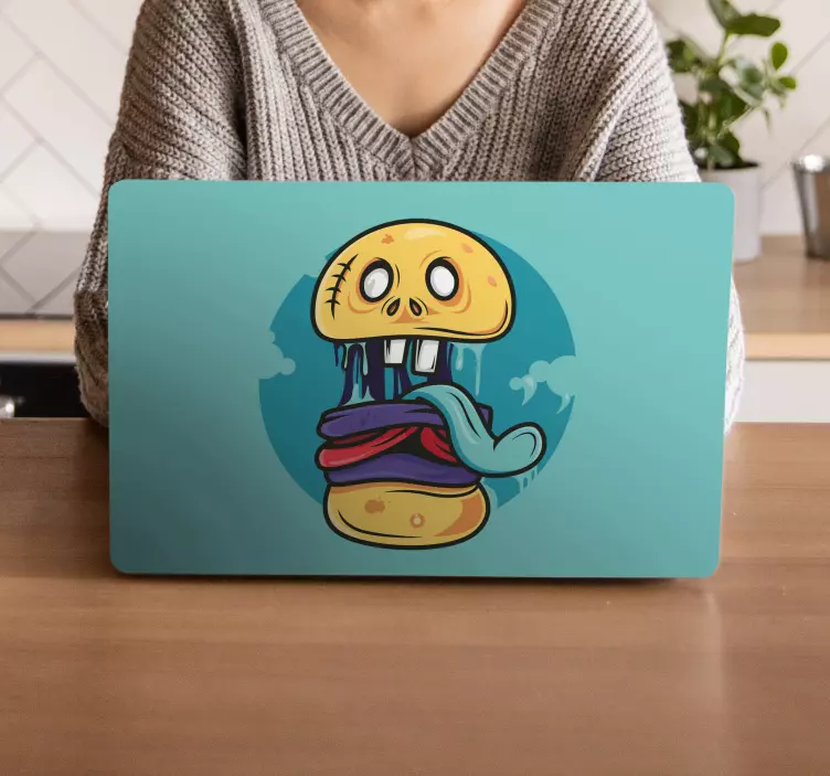 Zombie burger design laptop skin - TenStickers