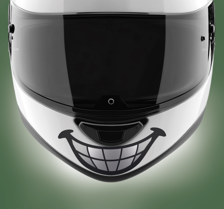 Funny teeth design motorcycle sticker - TenStickers