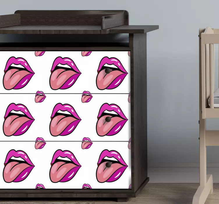 Furniture sticker playful lip design - TenStickers