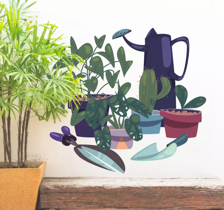 Gardening plant wall sticker - TenStickers