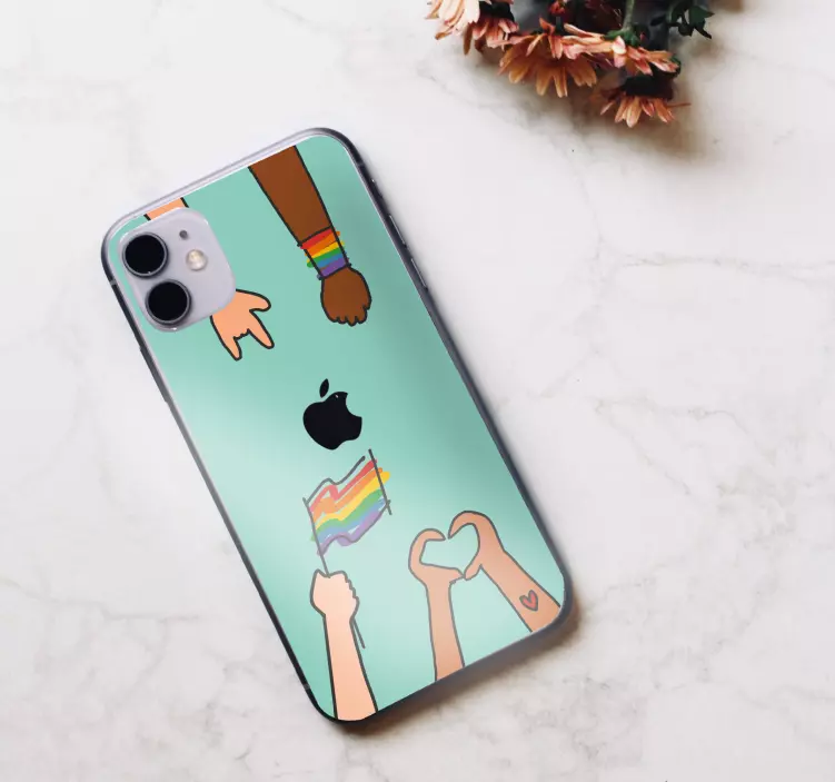 Gay pride doodle style  iPhone decal - TenStickers