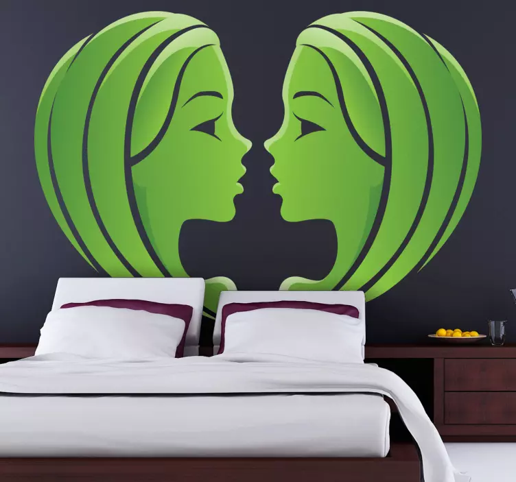 Gemini Zodiac Sign Wall Sticker - TenStickers
