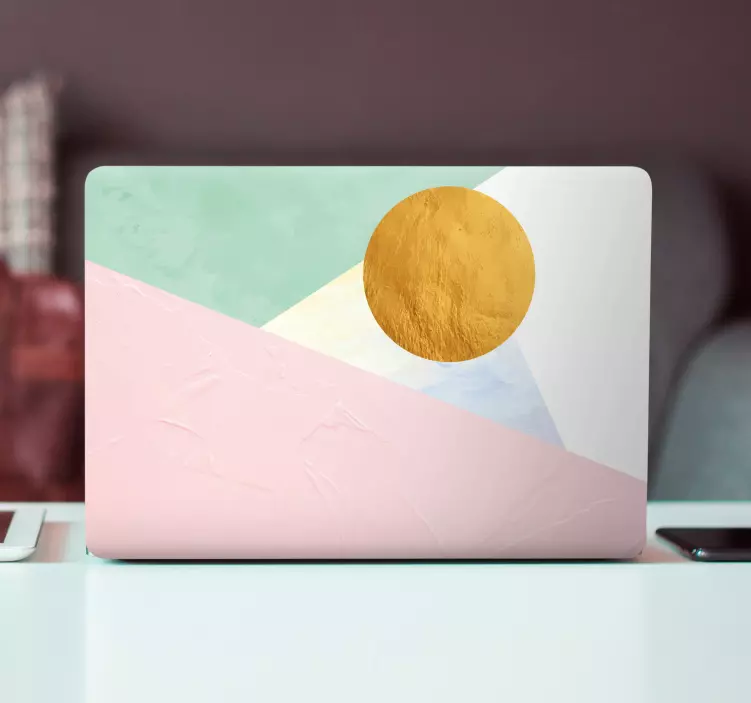 Geometric Color Composition laptop skin - TenStickers
