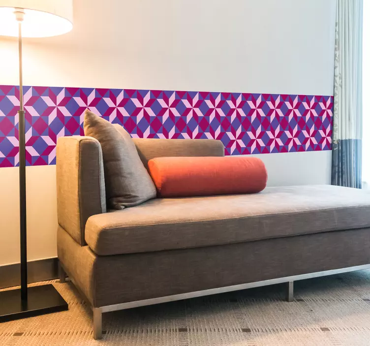 Geometric Motif Creation wall border sticker - TenStickers