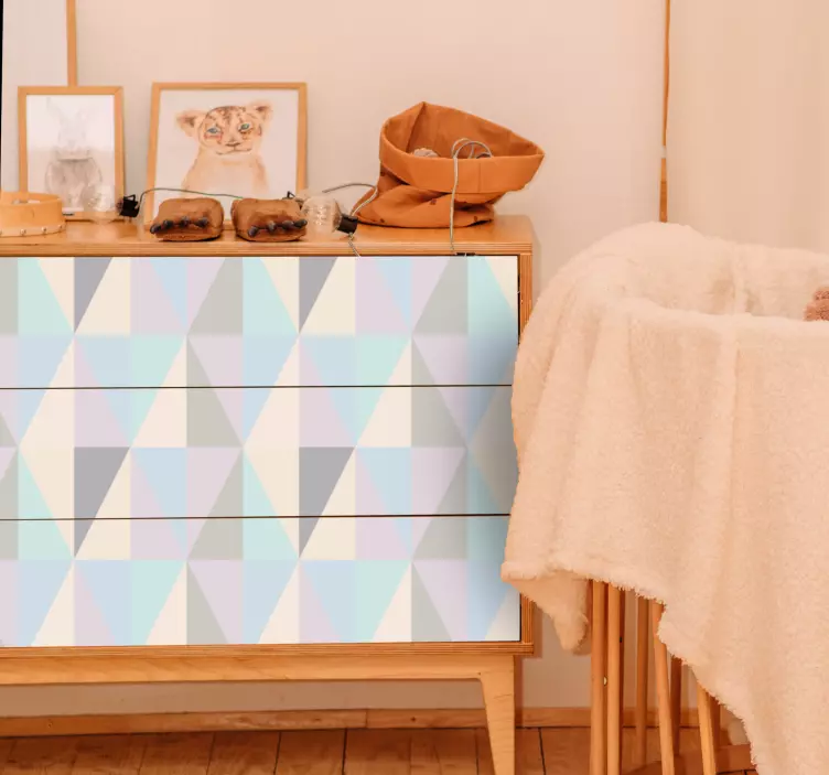 Geometric Triangle Pattern furniture sticker - TenStickers