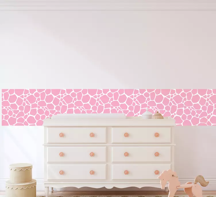 Giraffe pink patterns wall sticker - TenStickers