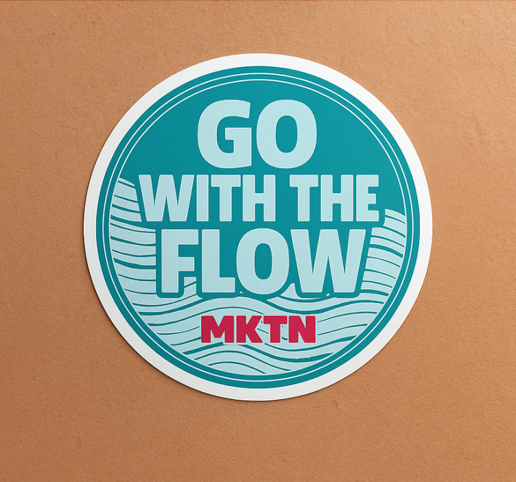Go with the flow internet sticker - TenStickers