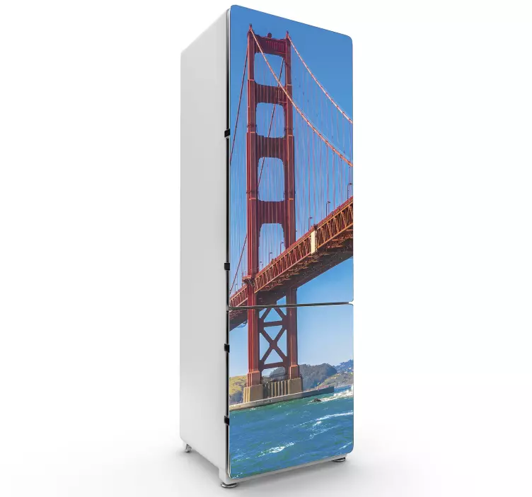 Golden state fridge sticker - TenStickers