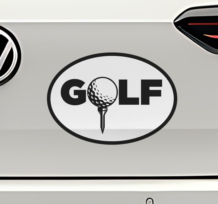 golf text black wall sticker - TenStickers