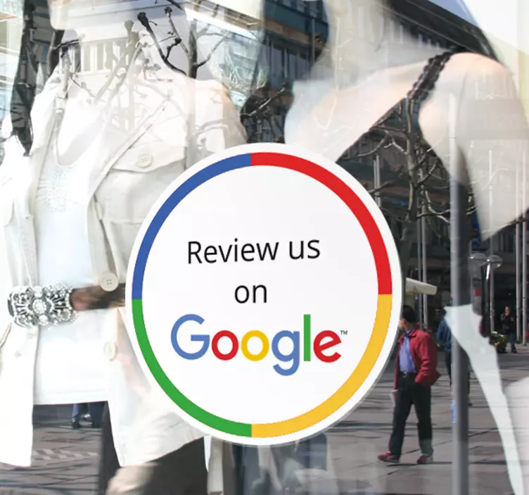Google Review Shop Wall Sticker - TenStickers