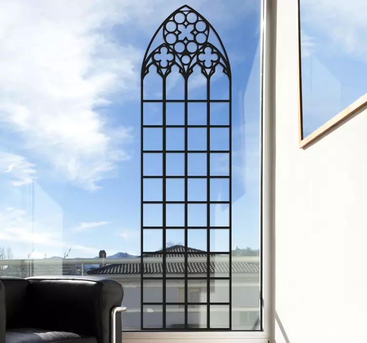 Gothic stained glass ornamental decal - TenStickers