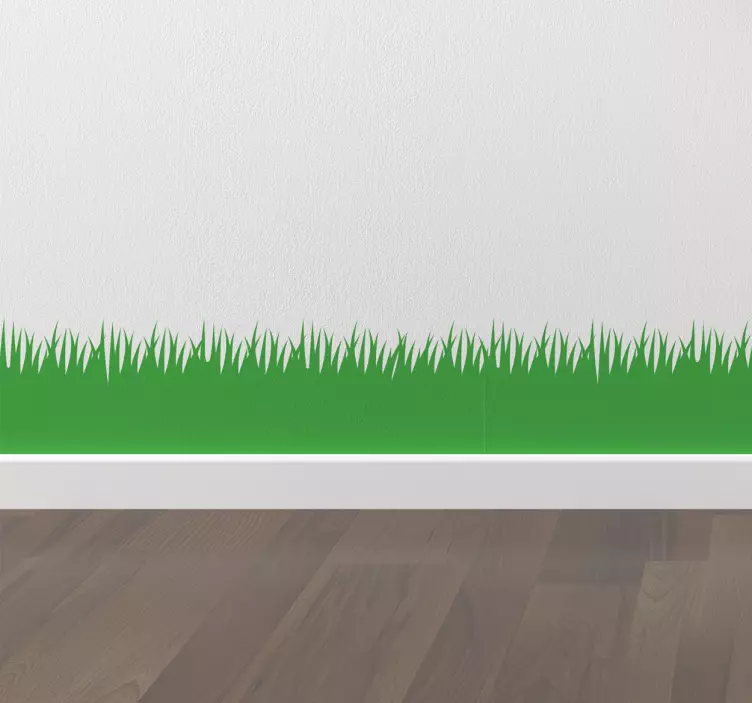Grass Floorboard Wall Sticker - TenStickers