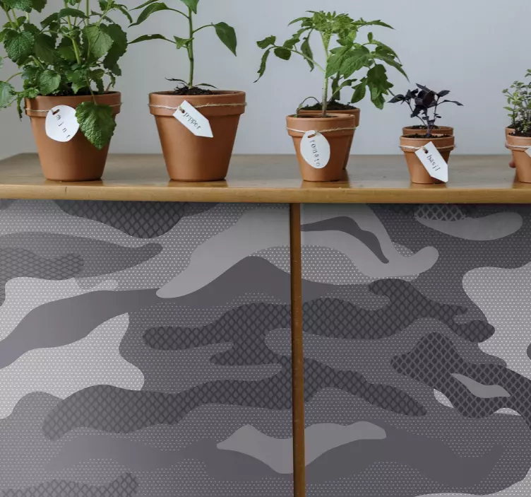 Gray camouflage vinyl print decal - TenStickers