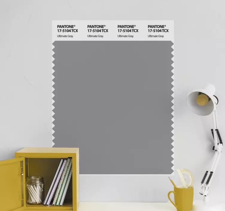 Gray pantone card 2021 abstract sticker - TenStickers