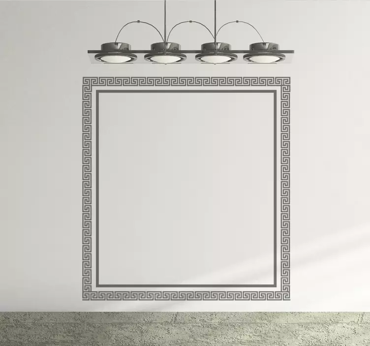 Greek Square Frame Sticker - TenStickers
